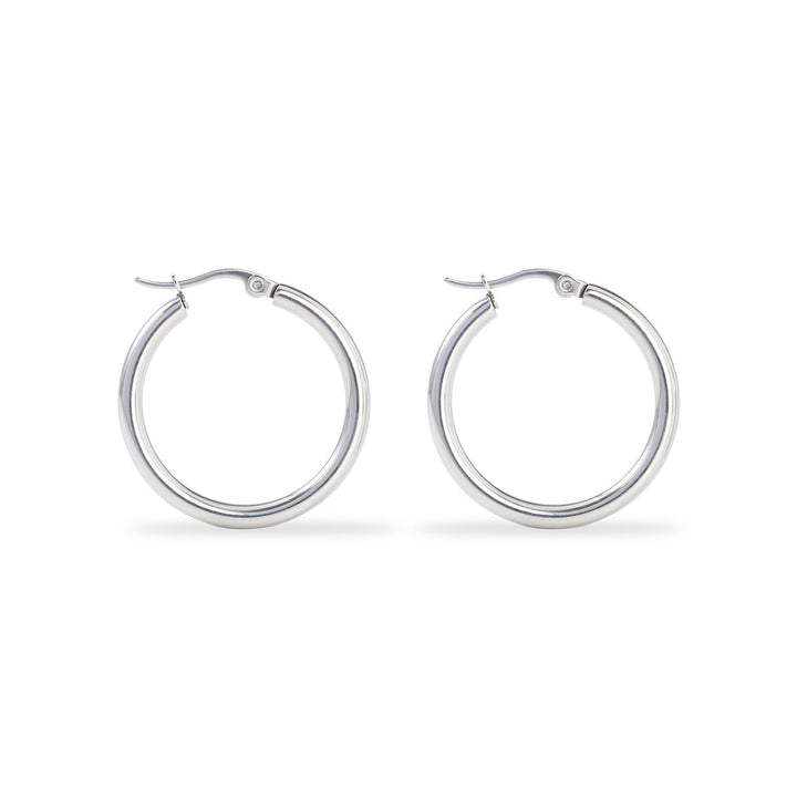 Aros Clásicos de Color plata Pulida