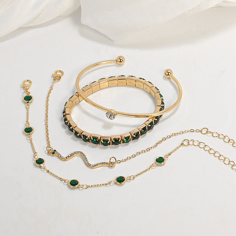 Conjunto de Pulseras Elegantes Sorina Feldwyn en Color oro