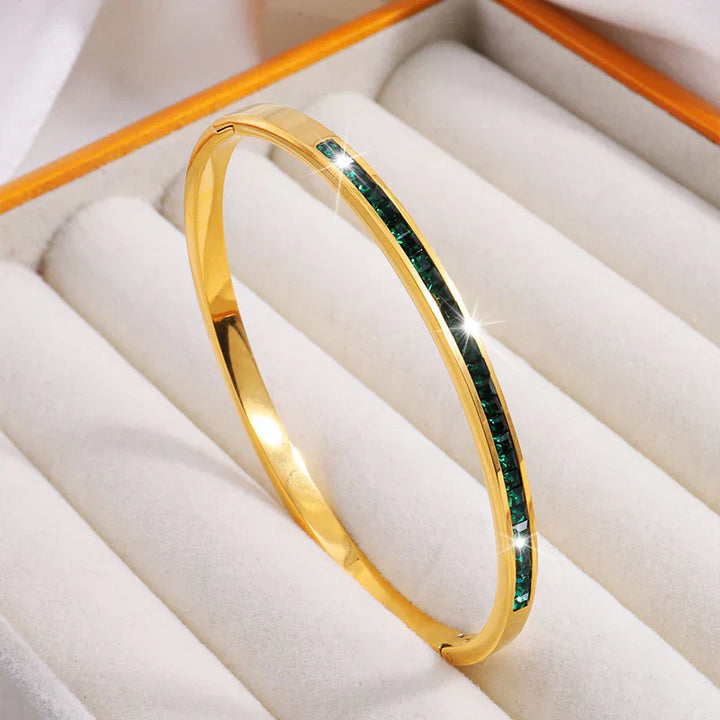 Pulsera Verde Color oro