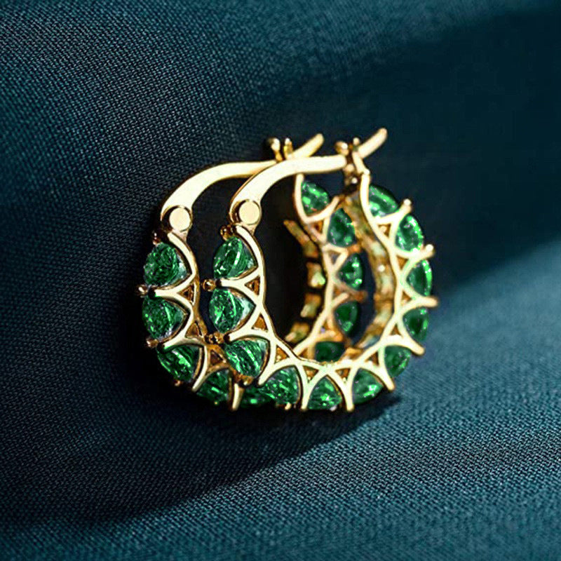 Pendientes de aro Elena Marlowe | Color oro Blanco