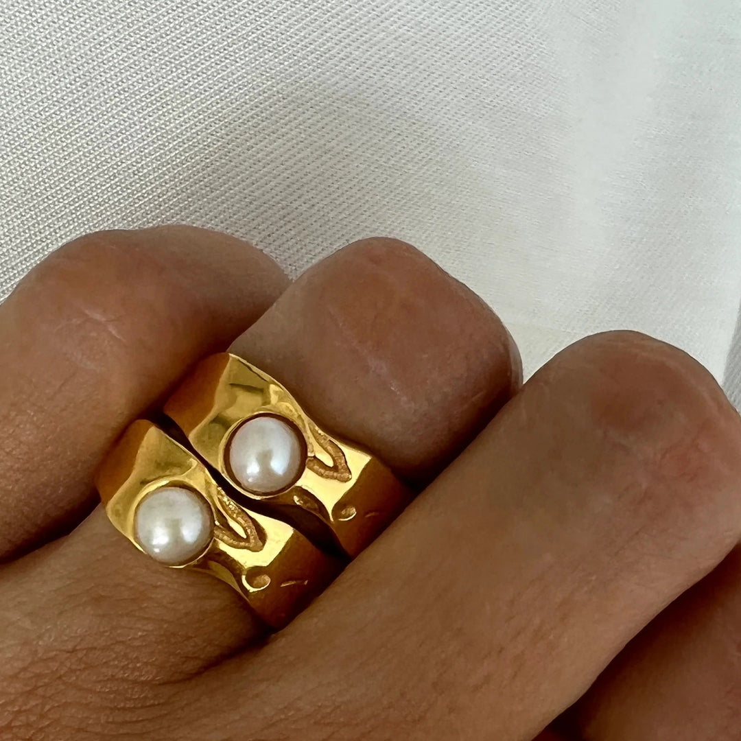 Anillo de Color oro Natural Elegante