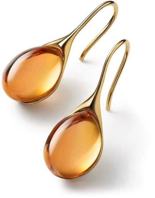 Pendientes colgantes de cristal elegantes