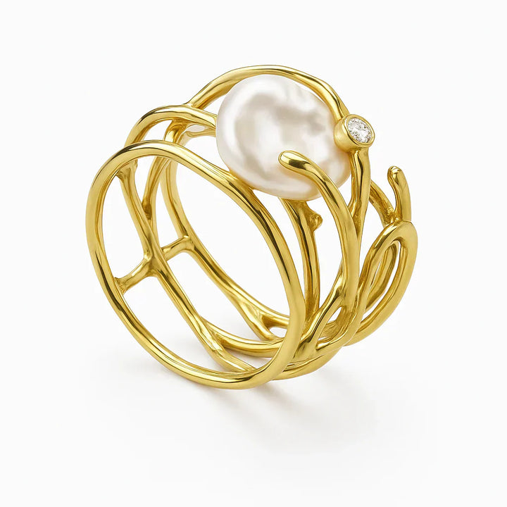 Anillo Retro en Color oro