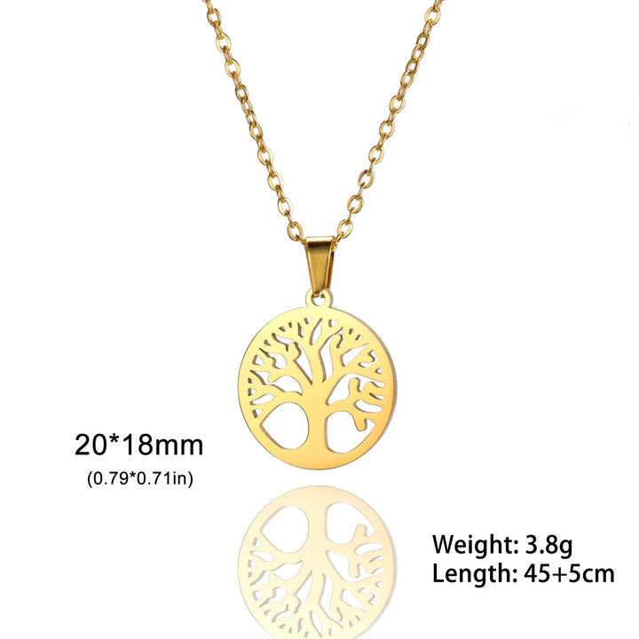 Collar del Árbol de la Vida de Armonía Color oro