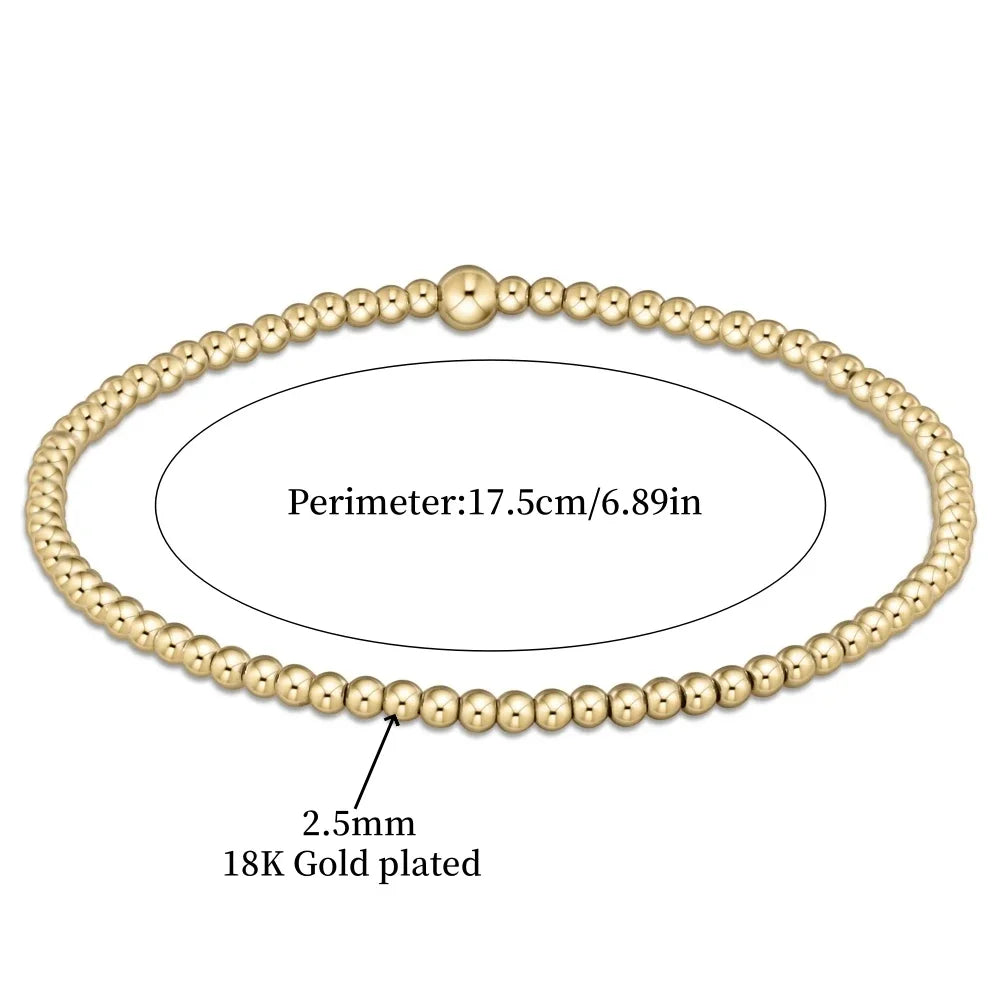 Pulsera de cuentas de turquesa en color oro de 18 quilates