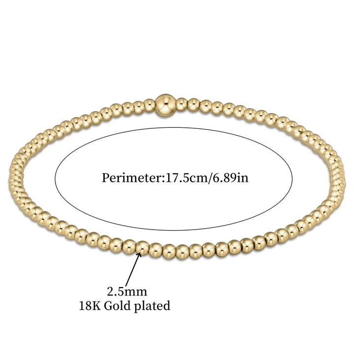Pulsera de cuentas de turquesa en color oro de 18 quilates