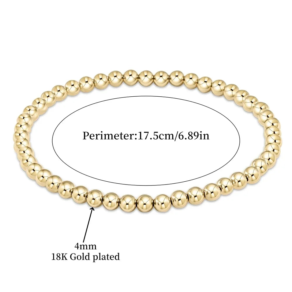 Pulsera de cuentas de turquesa en color oro de 18 quilates