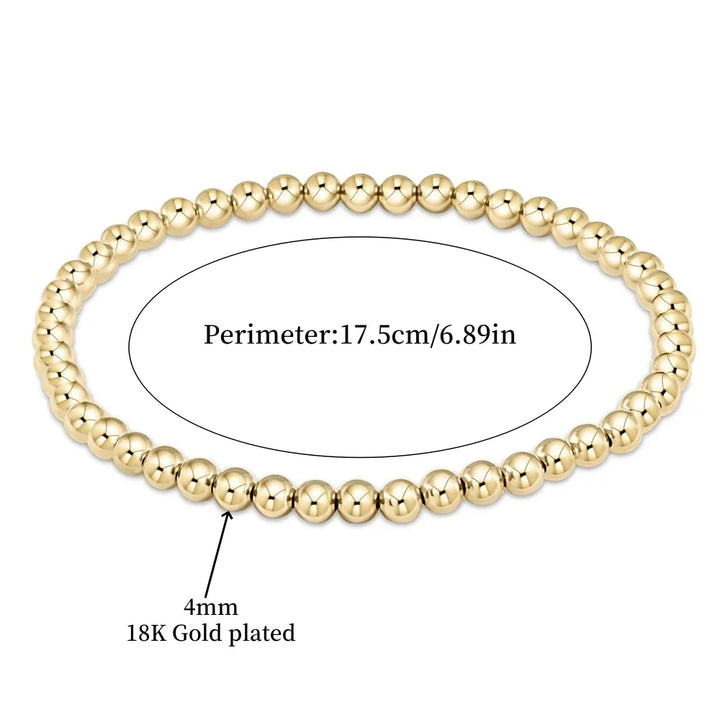 Pulsera de cuentas de turquesa en color oro de 18 quilates