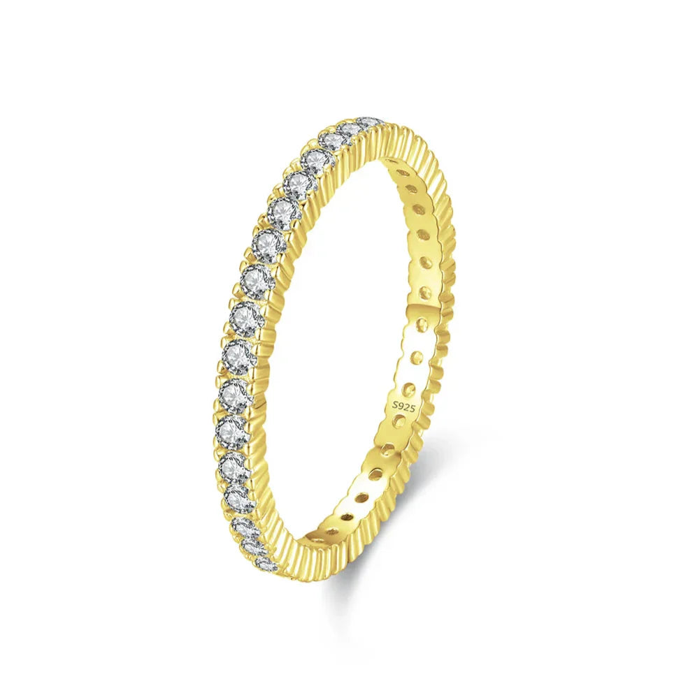 Anillo Eternidad Minimalista Brillante