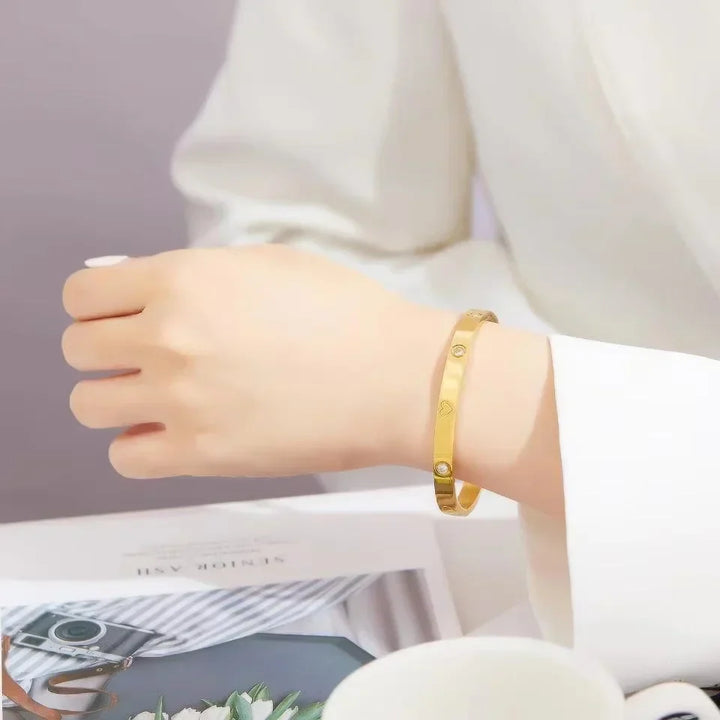 Elegante pulsera de cristal