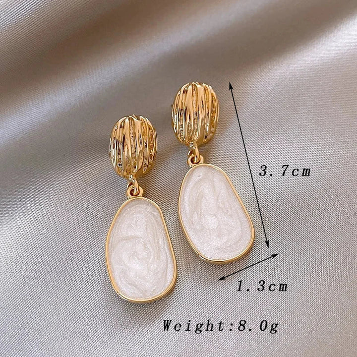 Pendientes Vintage de Emaille en Forma de Gota