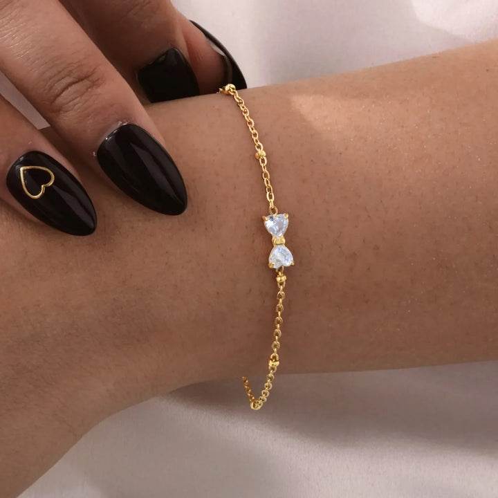 Elegante Pulsera Colgante de Cristal Brillante