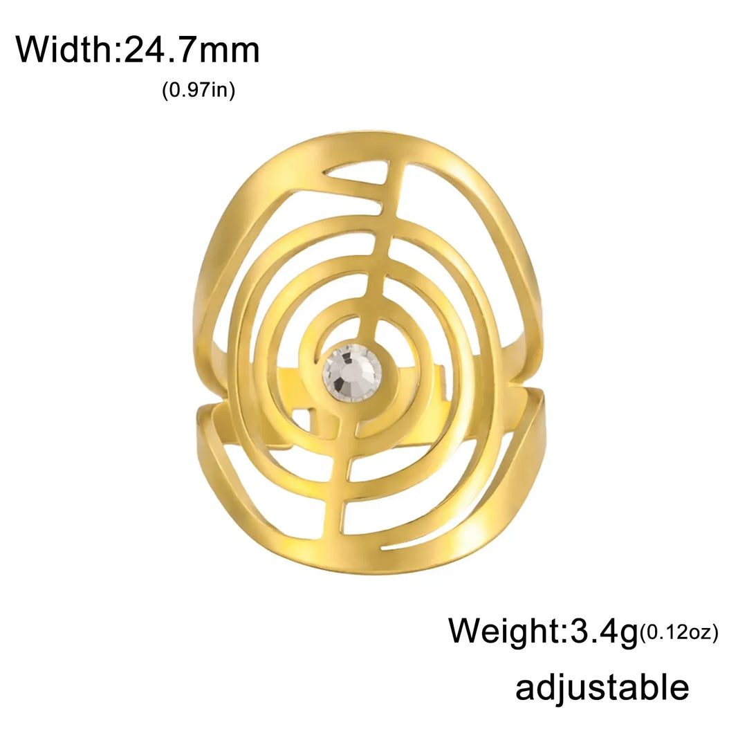 Anillo de Piedra Preciosa en Forma de Espiral