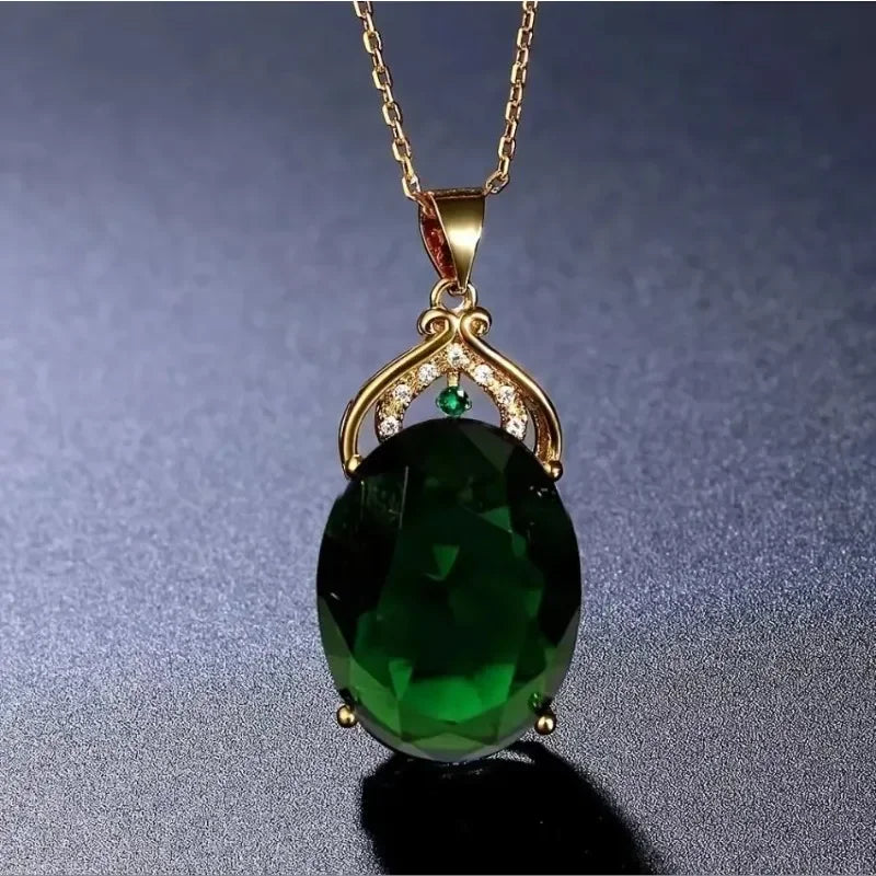 Collar con colgante de gotas de cristal y ópalo exigente