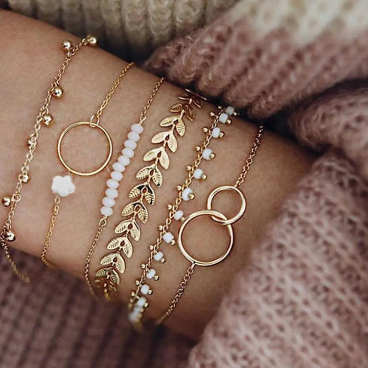 Conjunto de Pulseras Boho Color oro Encantadoras