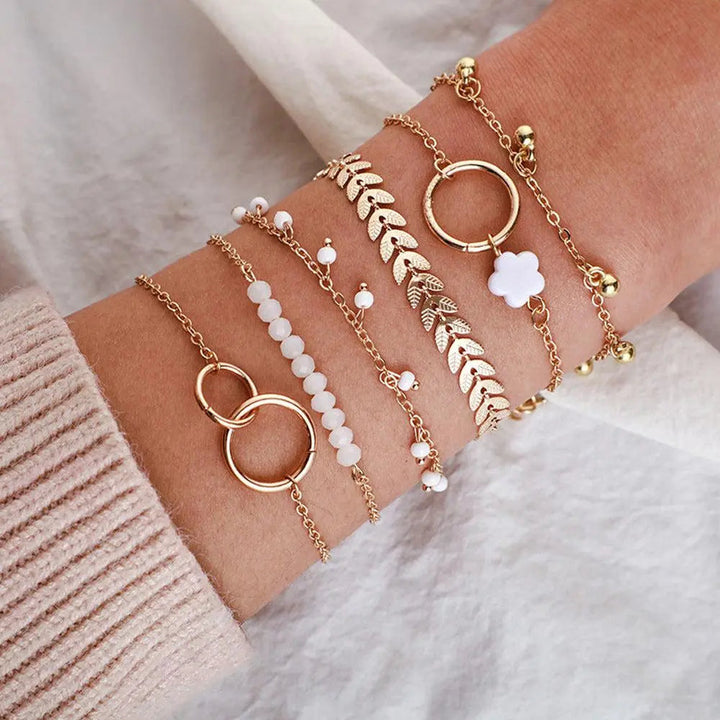 Conjunto de Pulseras Boho Color oro Encantadoras