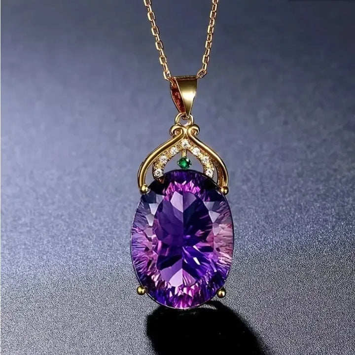 Collar con colgante de gotas de cristal y ópalo exigente