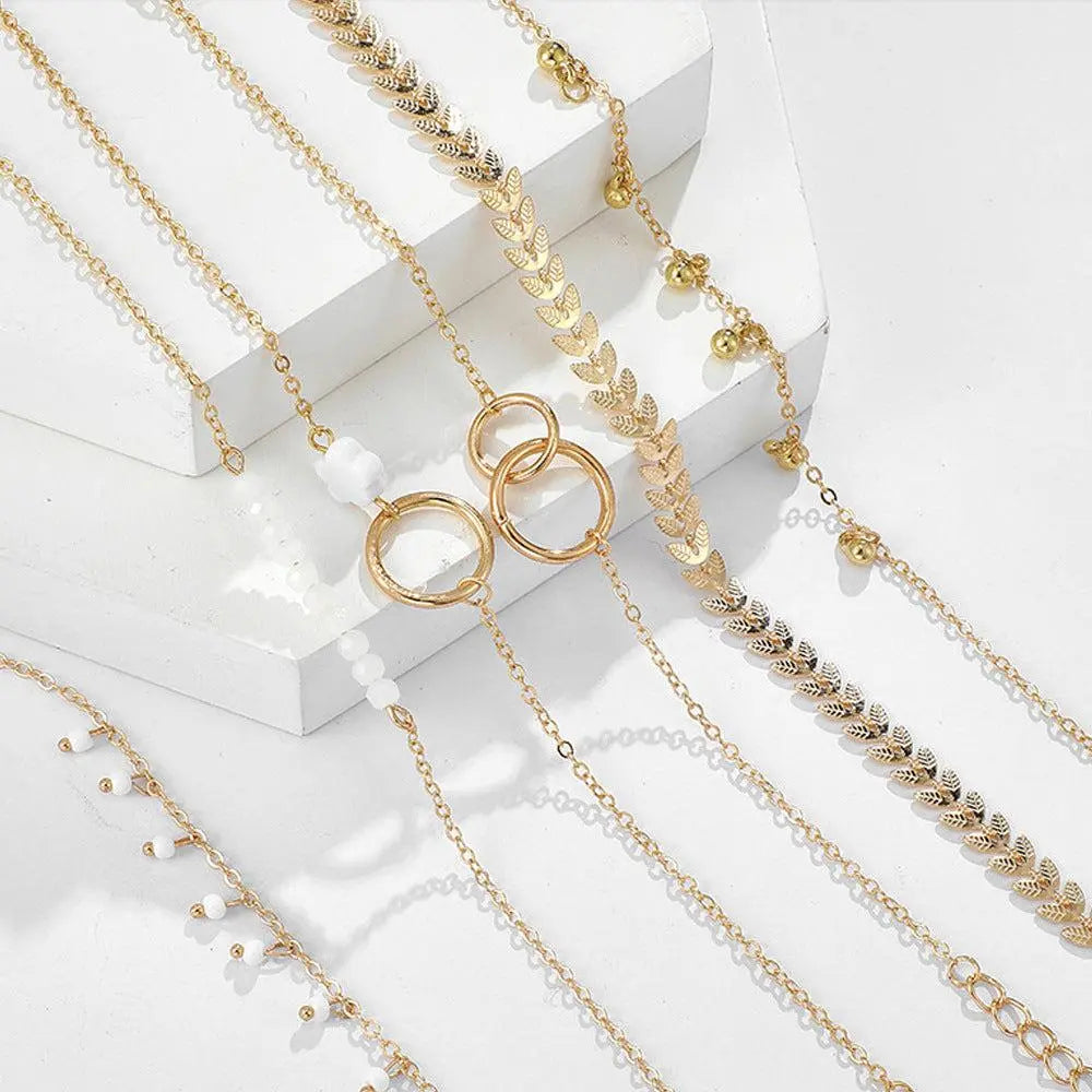 Conjunto de Pulseras Boho Color oro Encantadoras