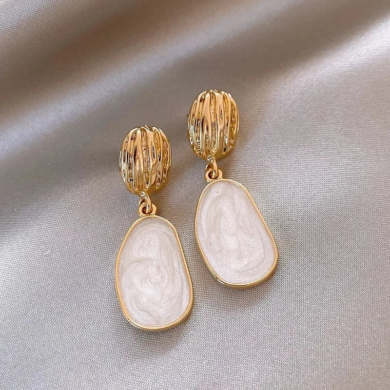 Pendientes Vintage de Emaille en Forma de Gota