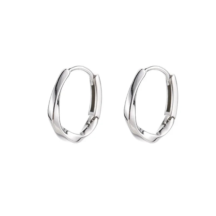 Pendientes de Inlay Redondos de Color plata Esterlina