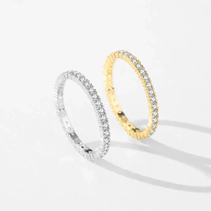 Anillo Eternidad Minimalista Brillante