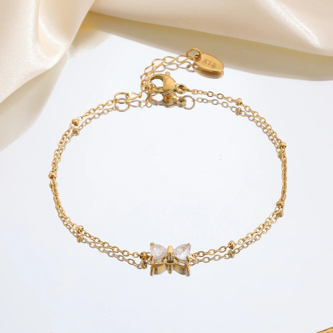 Elegante Pulsera Colgante de Cristal Brillante