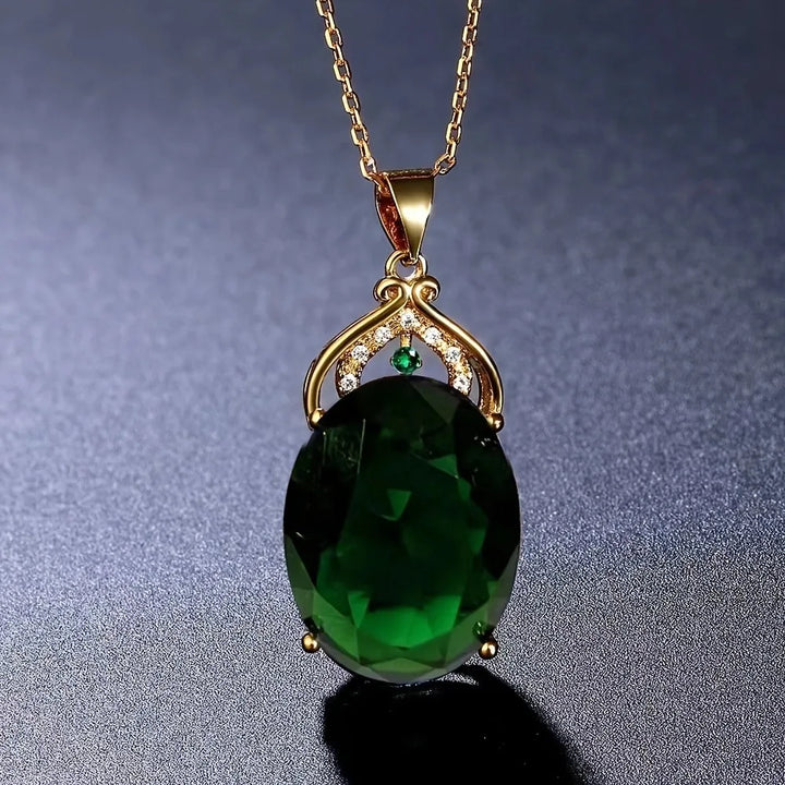 Collar con colgante de gotas de cristal y ópalo exigente