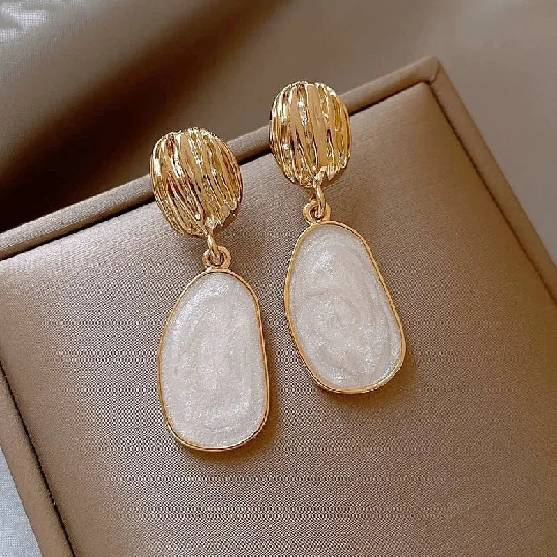 Pendientes Vintage de Emaille en Forma de Gota