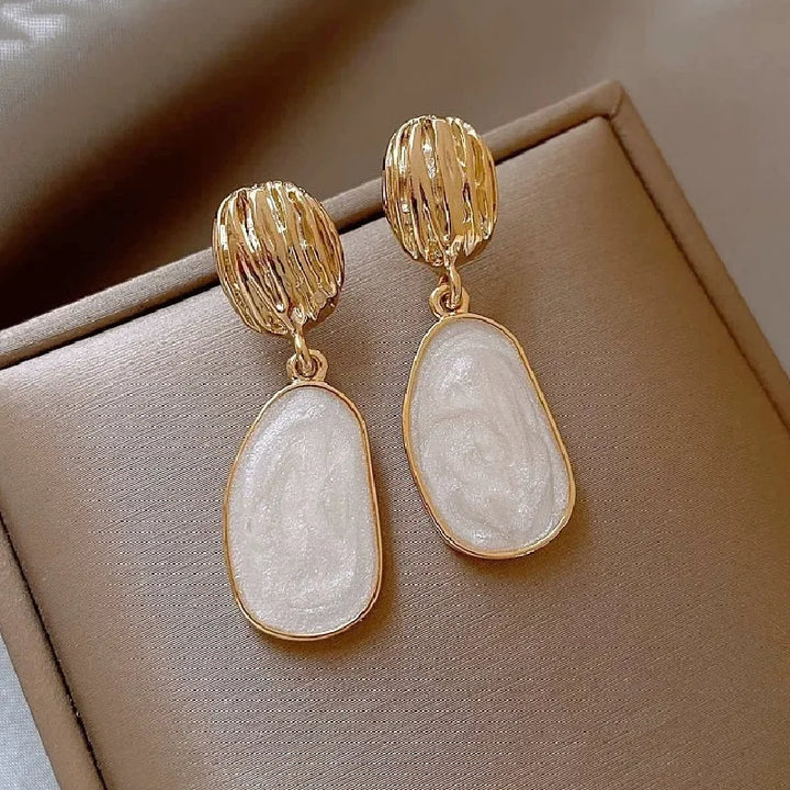Pendientes Vintage de Emaille en Forma de Gota
