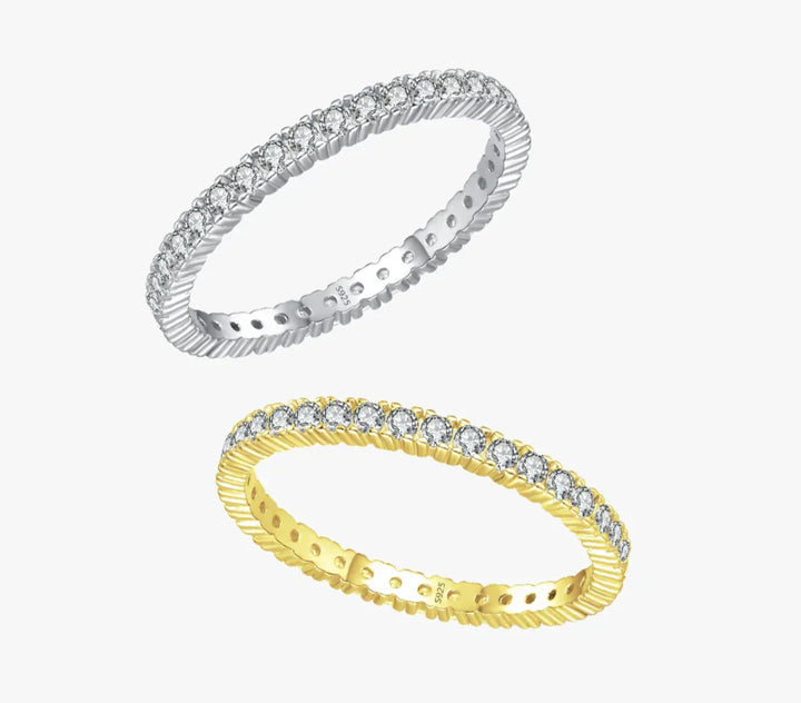 Anillo Eternidad Minimalista Brillante