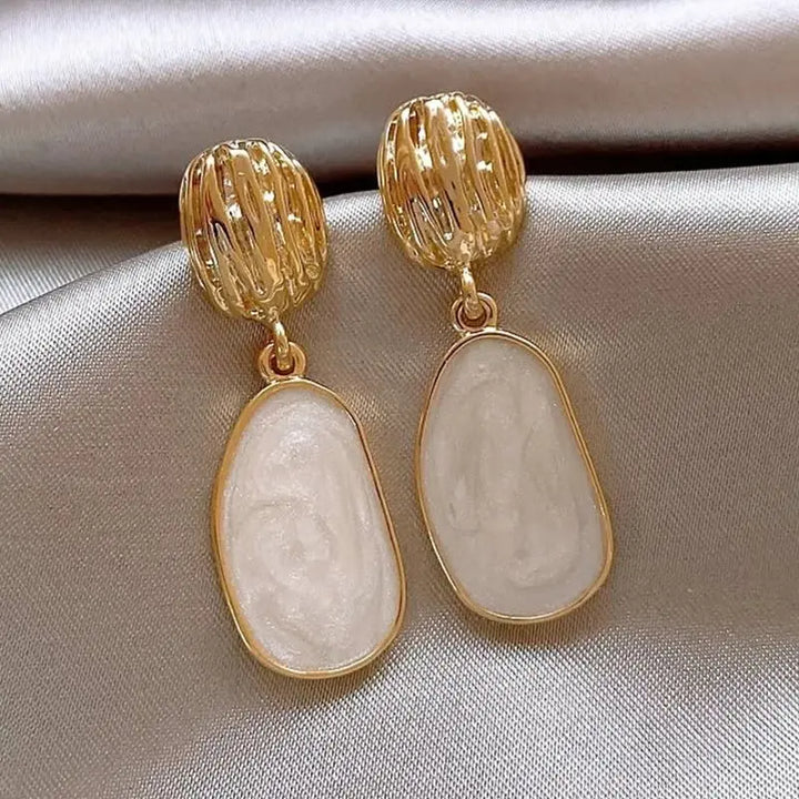 Pendientes Vintage de Emaille en Forma de Gota
