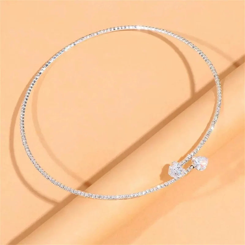 Collar Choker Corazón de Cristal
