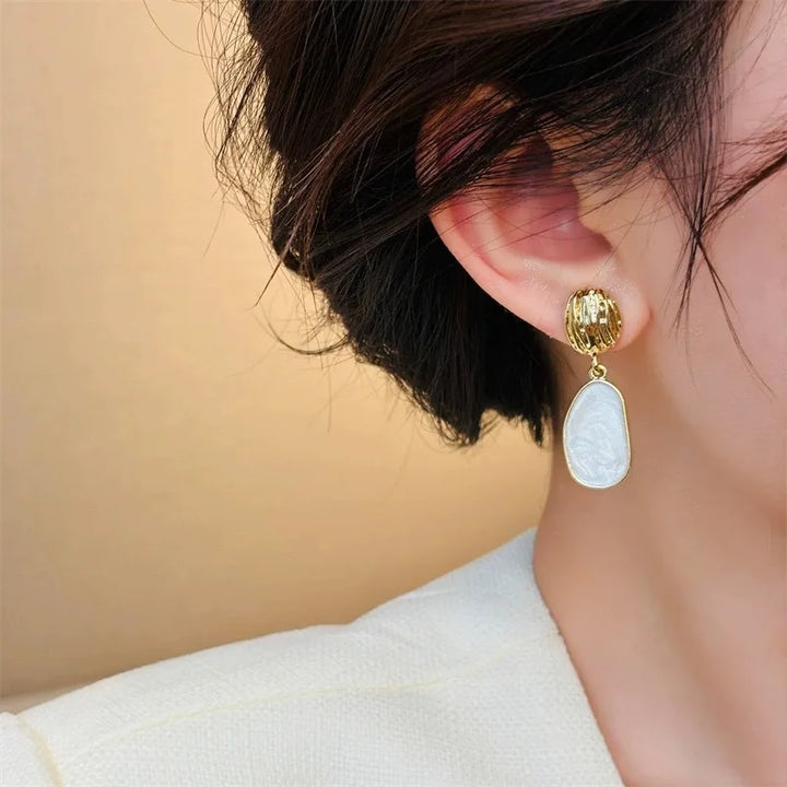 Pendientes Vintage de Emaille en Forma de Gota