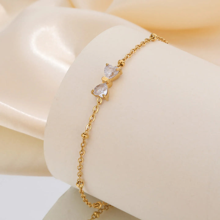 Elegante Pulsera Colgante de Cristal Brillante