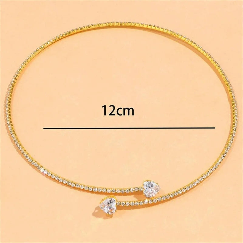Collar Choker Corazón de Cristal