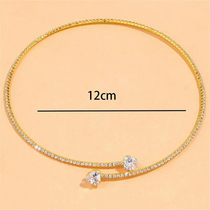 Collar Choker Corazón de Cristal
