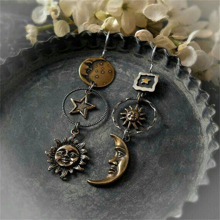 Pendientes de color oro y color plata elegantes