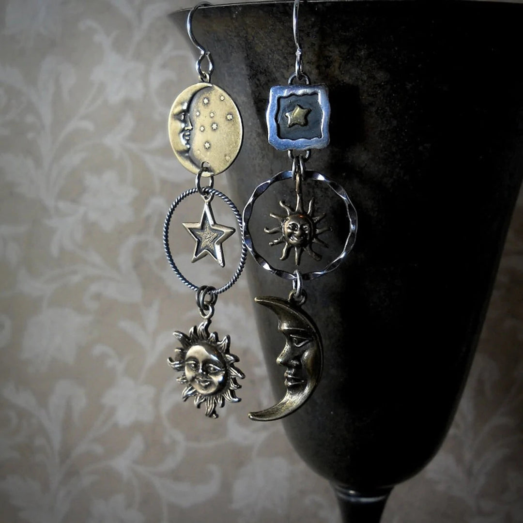 Pendientes de color oro y color plata elegantes