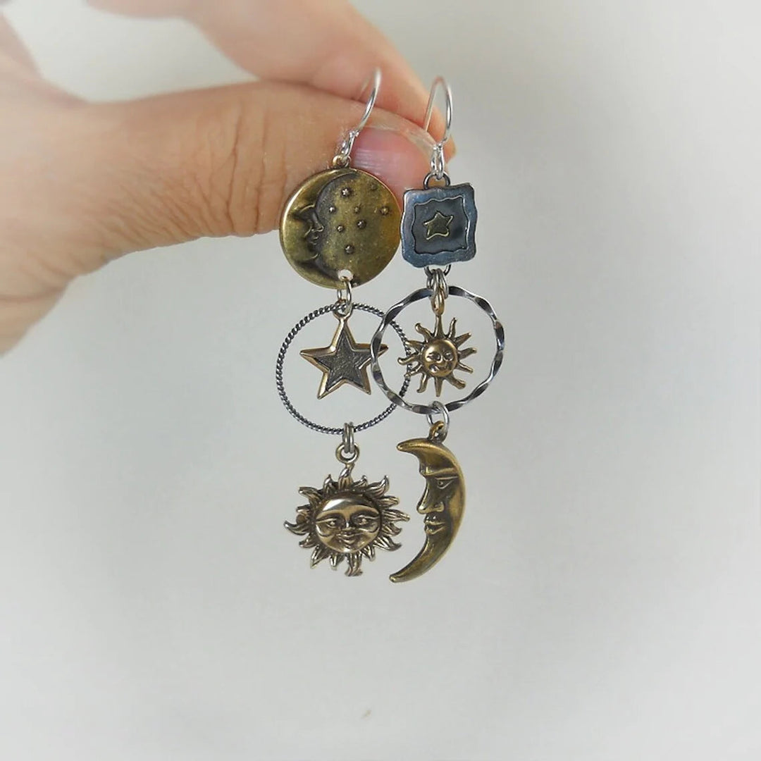 Pendientes de color oro y color plata elegantes
