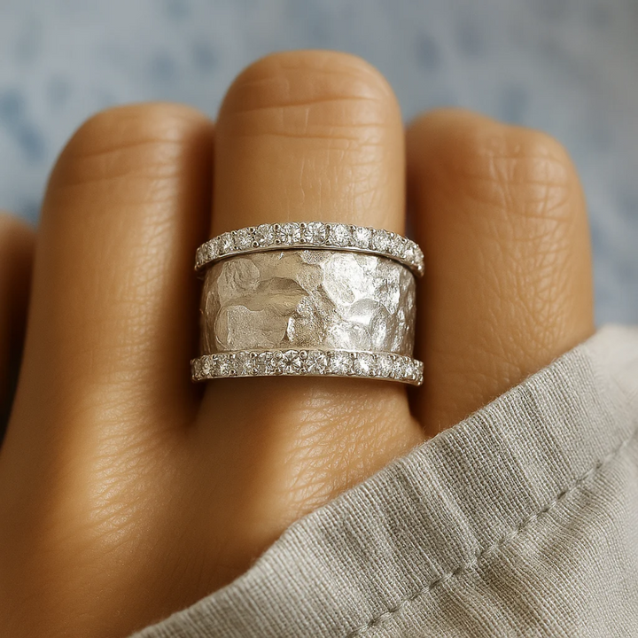 Anillo Vintage de Circonita Color plata