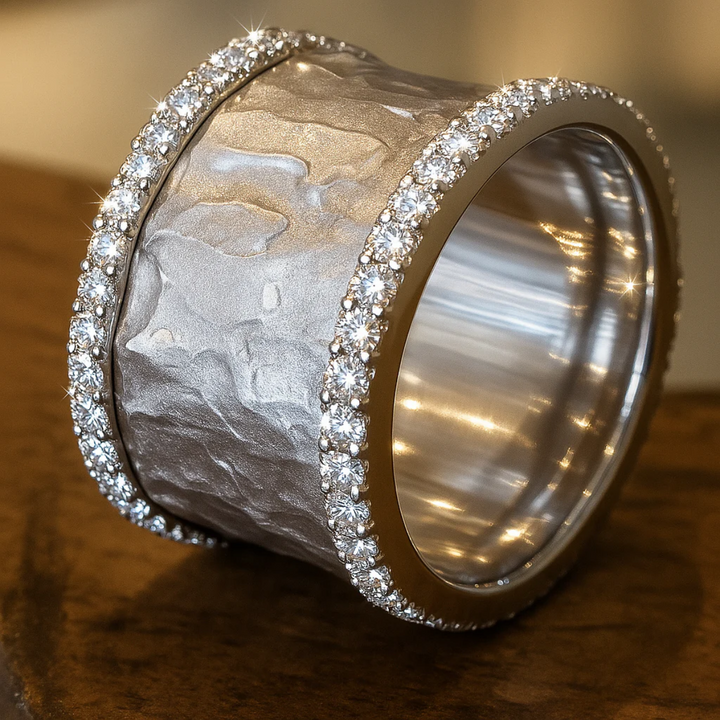 Anillo Vintage de Circonita Color plata