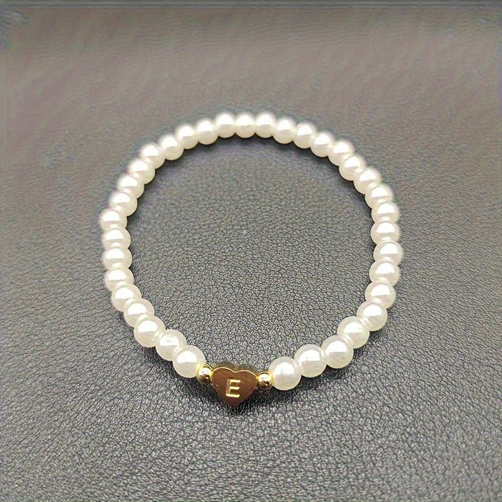 Pulsera de Iniciales de Corazón A-Z Elegante