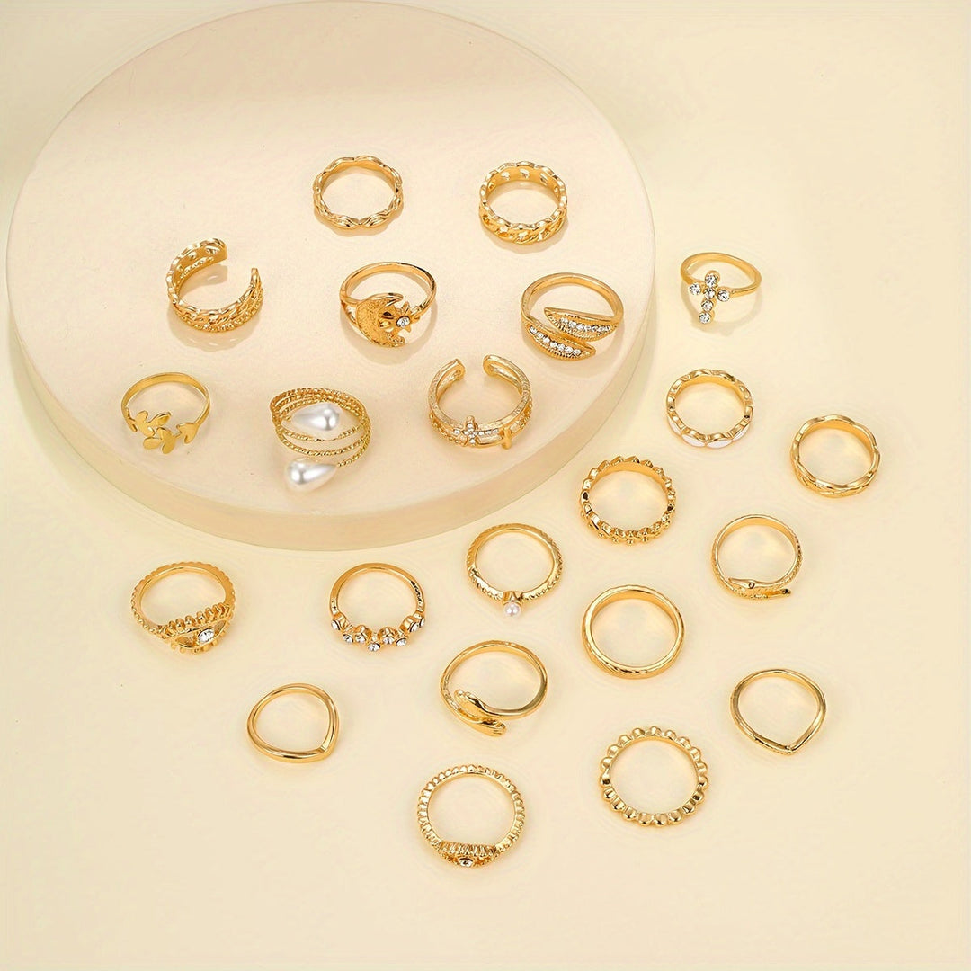 Conjunto de Anillos Vintage Mix und Match