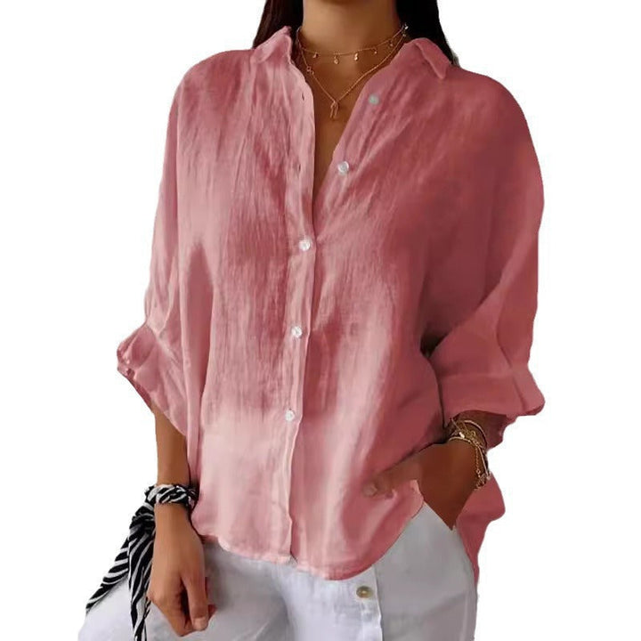 Blusa Lino Suelta para Mujer Verano (5)