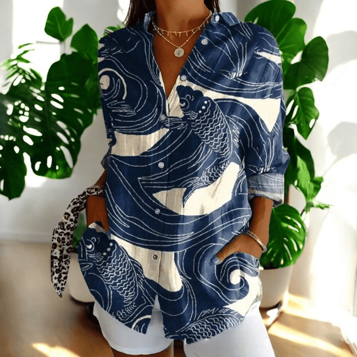 Blusa Mujer Elegante con Aire Vintage en Carp