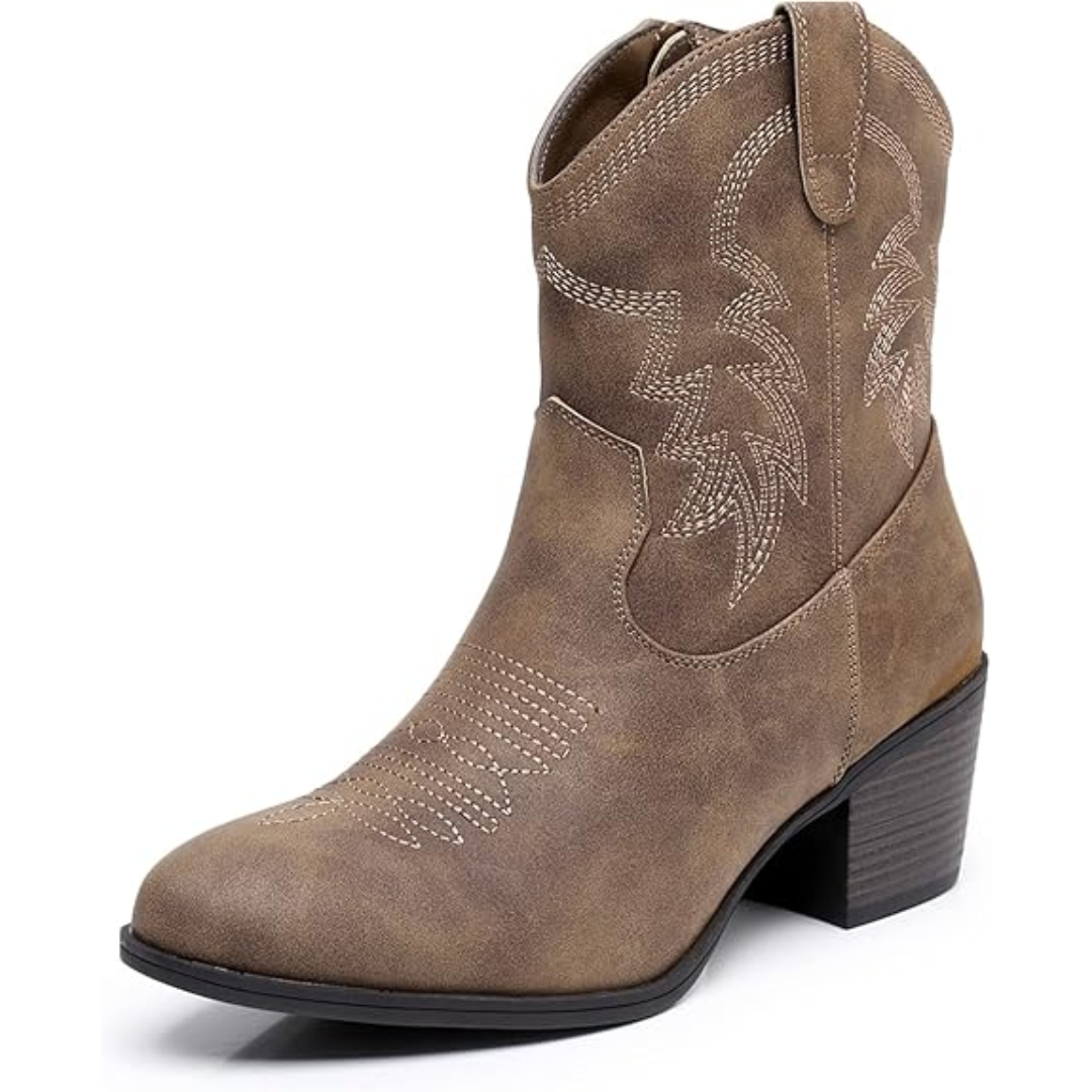 Botas de Mujer Vaqueras Clásicas en Kamel