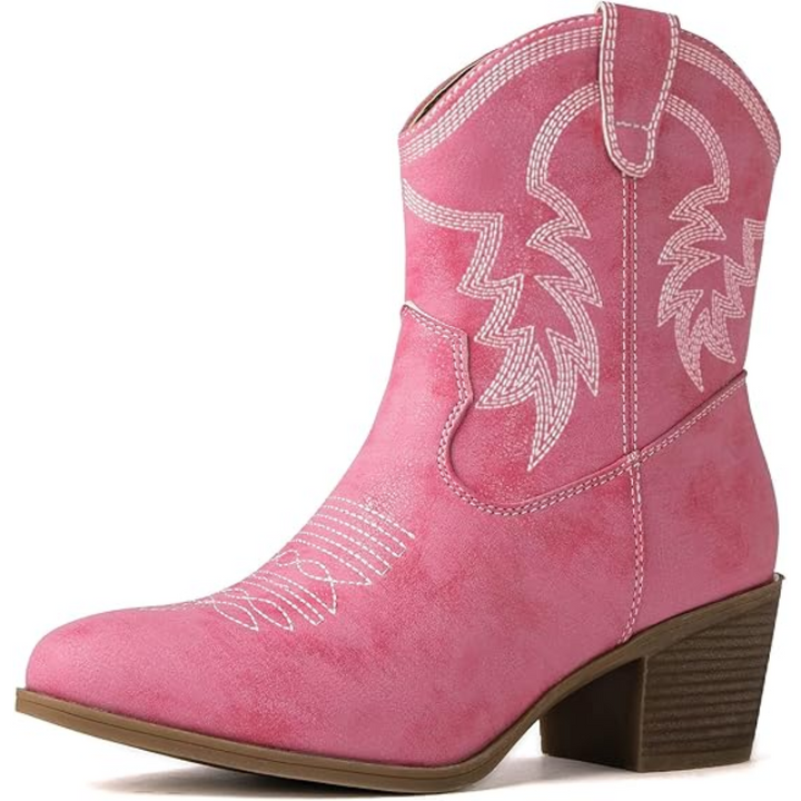 Botas de Mujer Vaqueras Clásicas en Rosa
