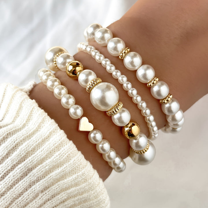 Conjunto de Pulseras de Corazón Elegantes