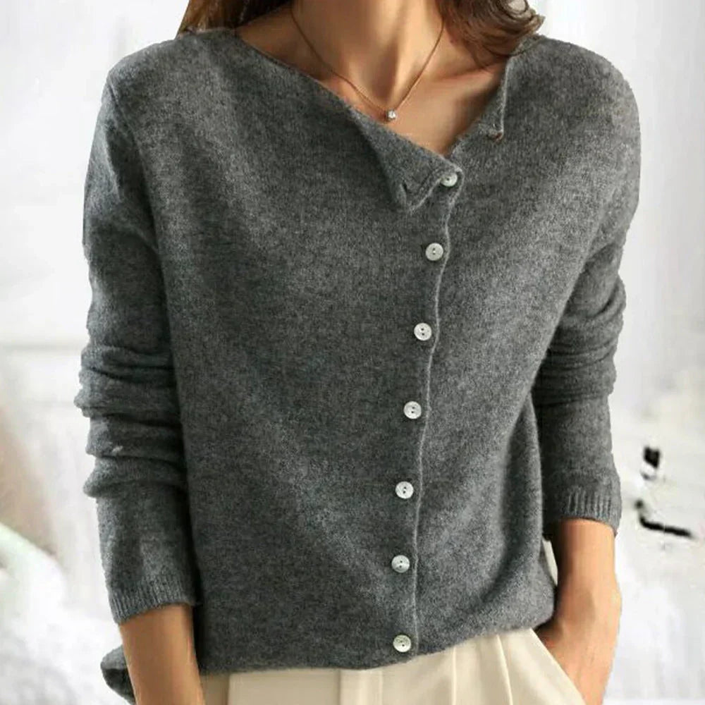 Cardigan Suave y Versátil en Gris