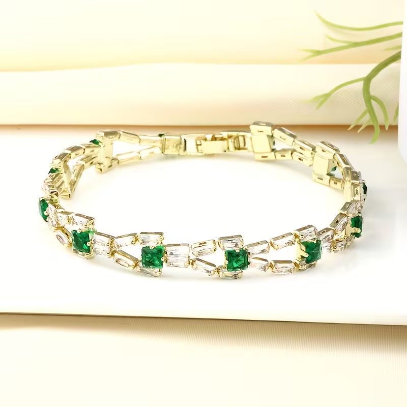 Pulsera de Tenis Verde Link